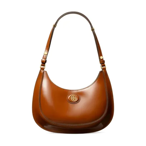 Tory Burch , Caramel Brown Leather Shoulder Bag ,Brown female, Sizes: ONE SIZE