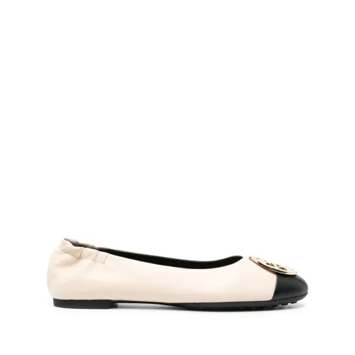 Tory Burch , Cream Leather Ballet Flats ,Beige female, Sizes: