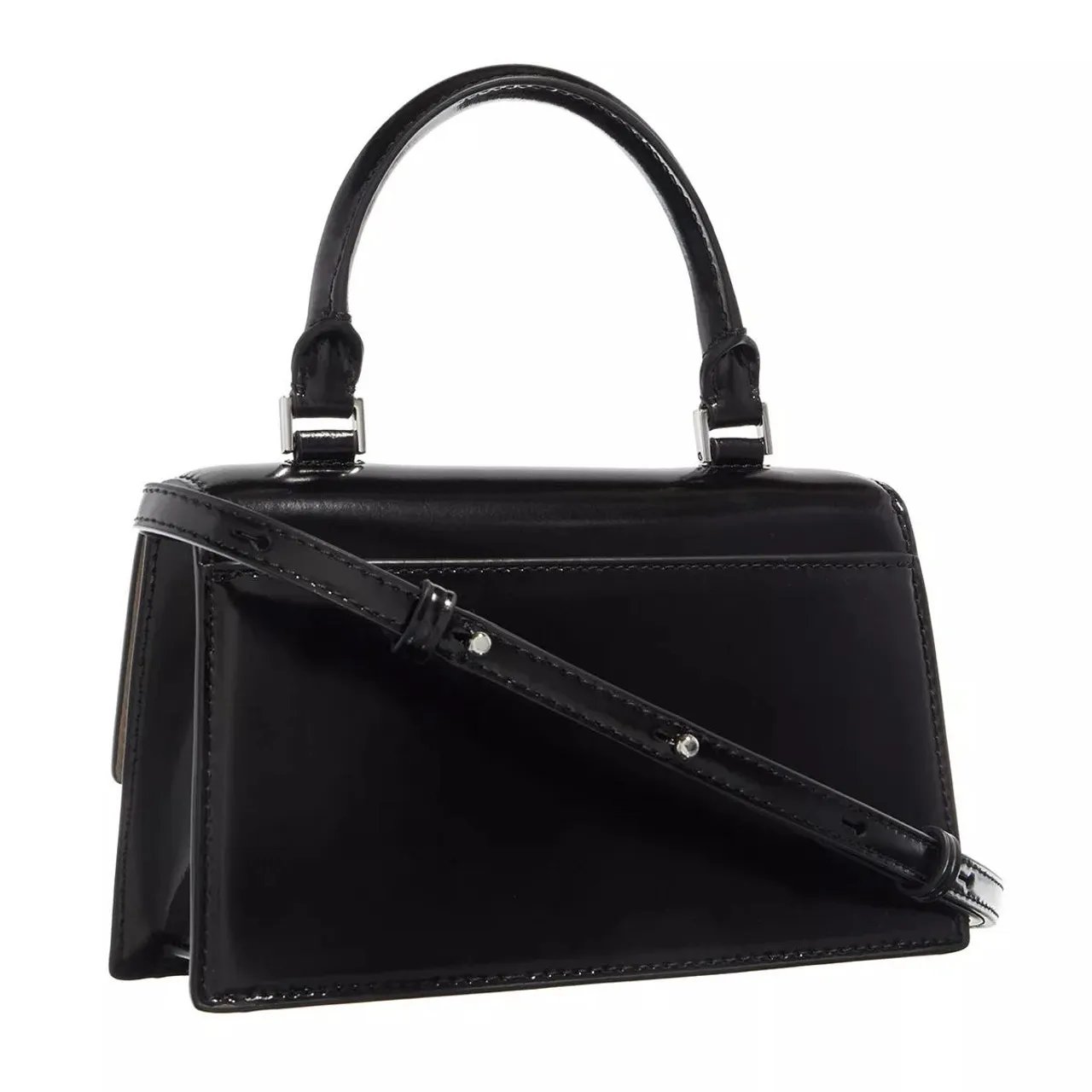 Tory Burch Crossbody Bags - Trend Spazzolato Mini Top-Handle Bag - black - Crossbody Bags for ladies