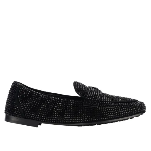 Tory Burch , Crystal Embellished Loafers ,Black female, Sizes:
