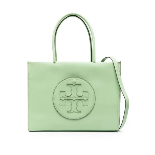 Tory Burch , Eco Ella Logo Tote Bag ,Green female, Sizes: ONE SIZE