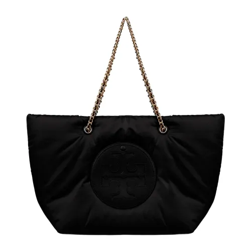 Tory Burch , Ella Logo-Patch Bag ,Black female, Sizes: ONE SIZE