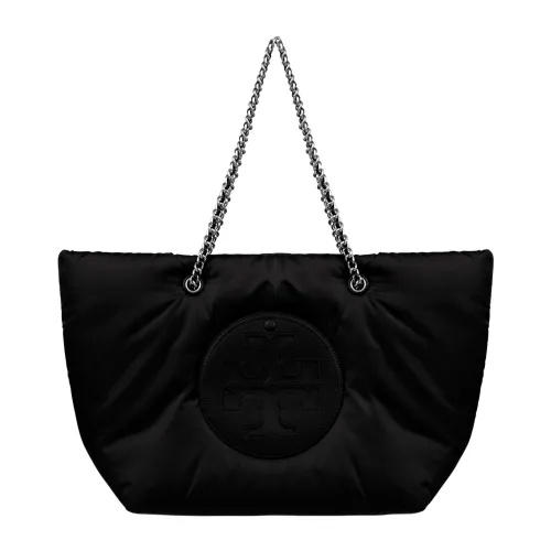 Tory Burch , Ella Logo-Patch Tote Bag ,Black female, Sizes: ONE SIZE