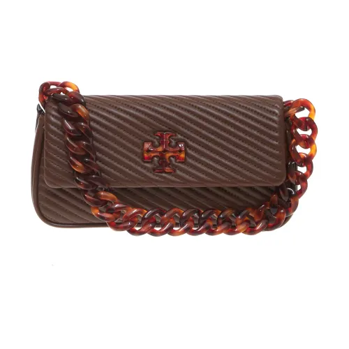 Tory Burch , Flap Marrone e Osso ,Brown female, Sizes: ONE SIZE