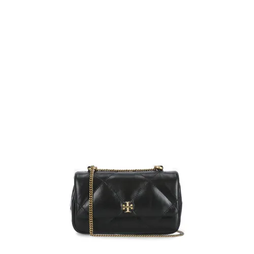 Tory Burch , Geometric Pattern Leather Handbag ,Black female, Sizes: ONE SIZE