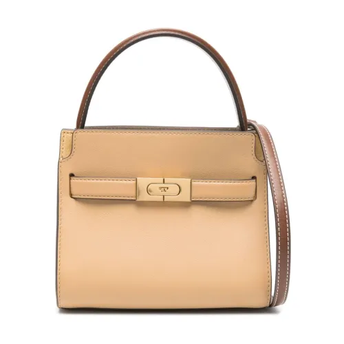 Tory Burch , Grained Leather Beige Bag ,Beige female, Sizes: ONE SIZE