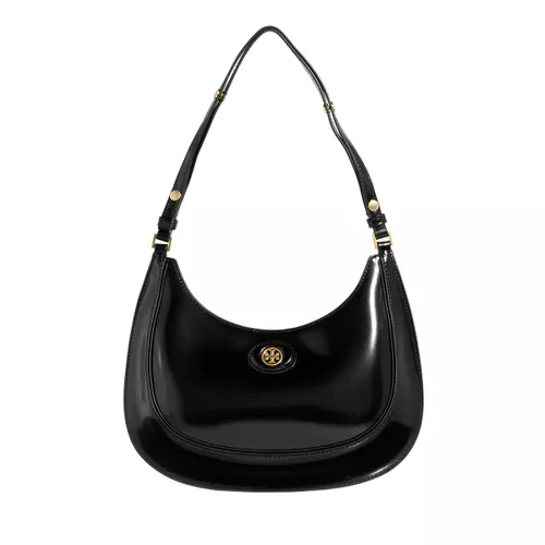 Tory Burch Hobo Bags - Robinson Spazzolato Convertible Crescent Bag - black - Hobo Bags for ladies