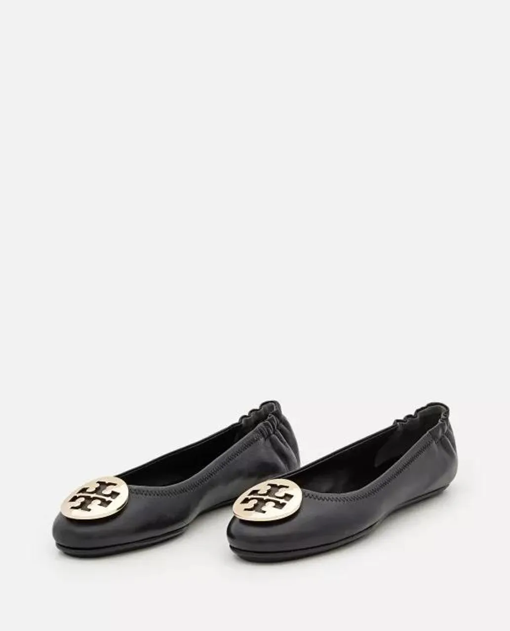 Tory Burch Loafers & Ballet Pumps - Minnie Travel Ballet With Metal Logo - black - Loafers & Ballet Pumps for ladies