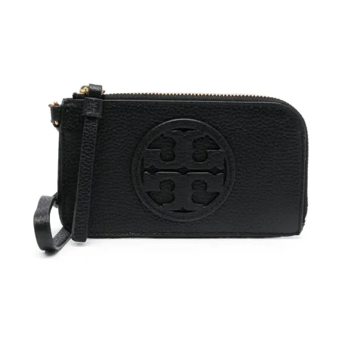 Tory Burch , Miller zip card case ,Black female, Sizes: ONE SIZE