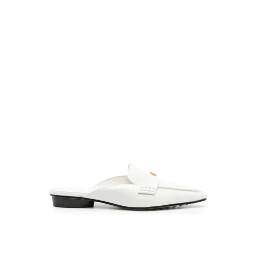 Tory Burch , Pearl Pointed Ballet Loafer Mule ,White female, Sizes: