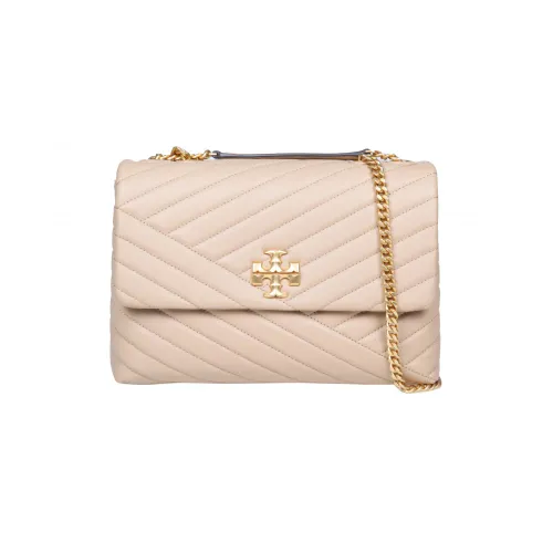 Tory Burch , Quilted Leather Shoulder Bag Desert ,Beige female, Sizes: ONE SIZE
