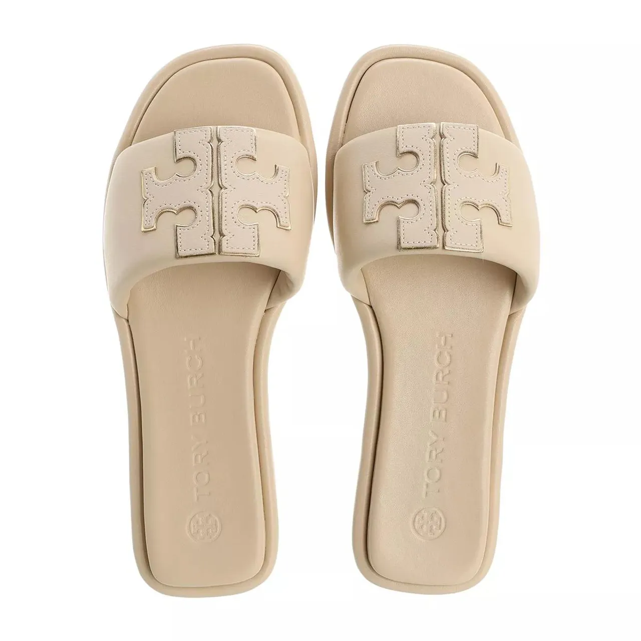 Tory Burch Sandals - Double T Sport Slide - creme - Sandals for ladies