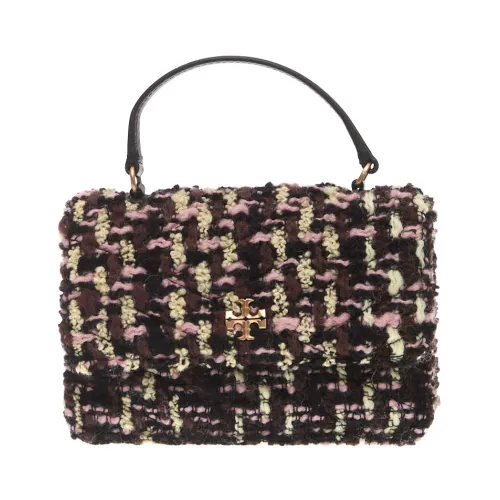 Tory Burch , Small Bouclé Brown and Pink Bag ,Brown female, Sizes: ONE SIZE