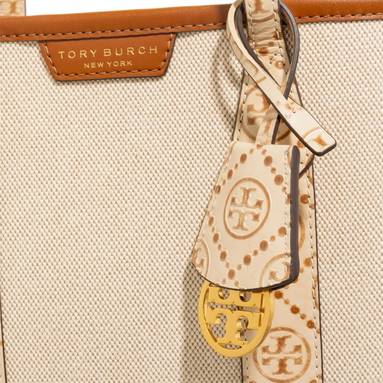 Tory Burch Tote Bags - Perry Canvas Small Triple-Compartment Tote - beige - Tote Bags for ladies