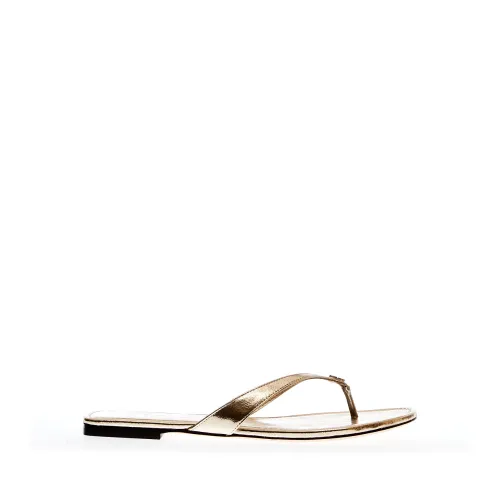 Tory Burch , Women's Shoes Sandals Spark Gold Ss24 ,Beige female, Sizes:
