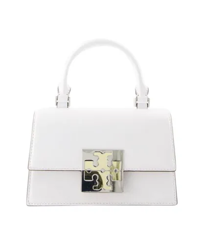 Tory Burch Womens Trend Spazzolato Mini Bag - - Leather - White Calf Leather - One Size