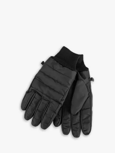 totes Isotoner Water Repellent Padded Smartouch Gloves - Black - Male