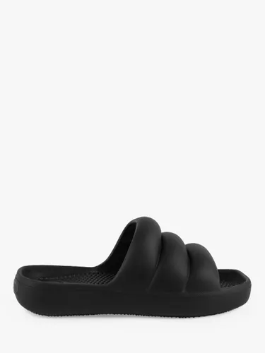 totes Puffy Slider Sandals - Black - Female