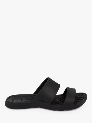 totes SOLBOUNCE Double Strap Slider Sandals - Black - Female