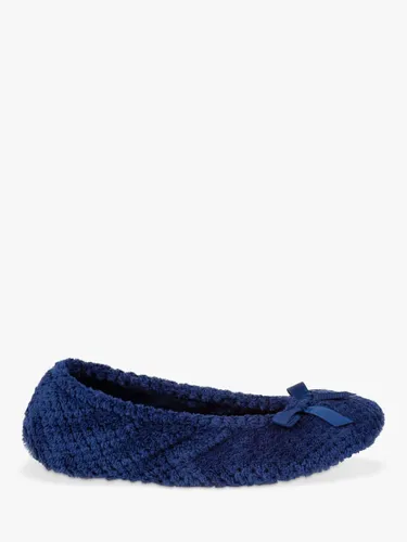 totes Terry Popcorn Ballet Slippers - Navy - Female
