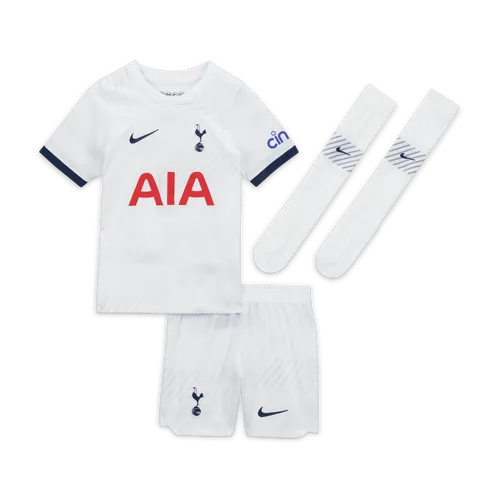 Tottenham Hotspur 2023/24 Home Younger Kids' Nike Dri-FIT 3-Piece Kit - White - Polyester