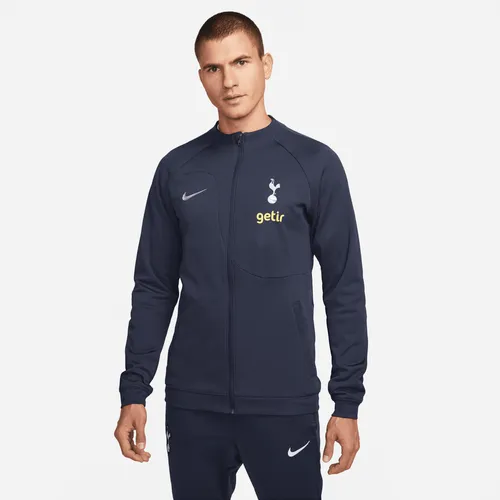 Tottenham Hotspur Academy Pro Men's Nike Full-Zip Knit Football Jacket - Blue - Polyester
