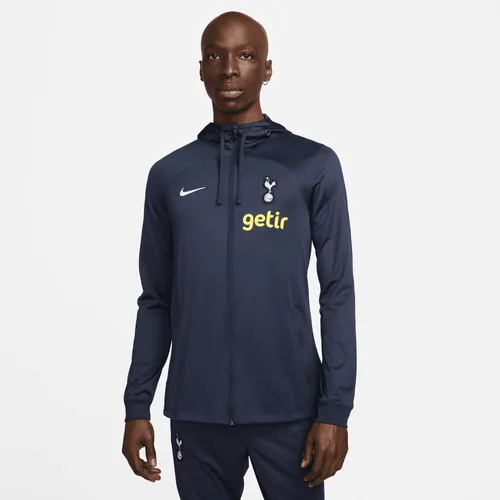 Tottenham Hotspur Strike Men's Nike Dri-FIT Football Hooded Tracksuit Jacket - Blue - Polyester