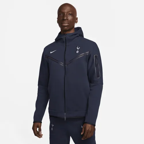 Tottenham Hotspur Tech Fleece Windrunner Men's Nike Full-Zip Hoodie - Blue - Cotton