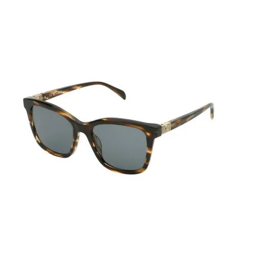 Tous , Shiny Striped Havana Sunglasses ,Brown female, Sizes: