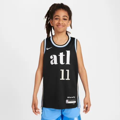 Trae Young Atlanta Hawks 2023/24 City Edition Older Kids' Nike Dri-FIT NBA Swingman Jersey - Black - Polyester