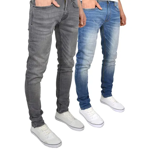 Tranfold Slim Fit Jeans Twin Pack Grey/Stone Wash - W30 L30 / Grey/Stone Wash