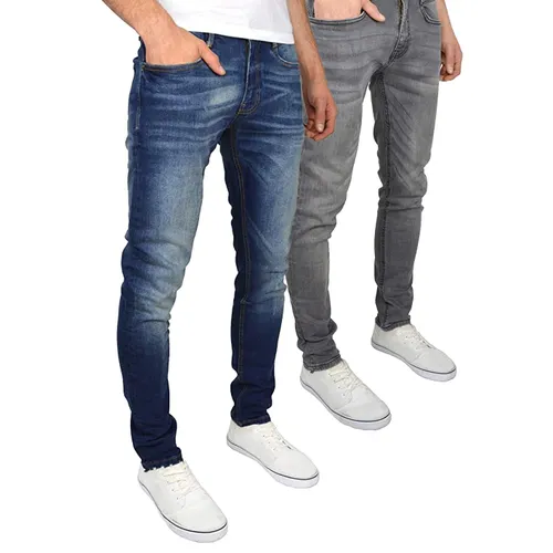 Tranfold Slim Fit Jeans Twin Pack Grey/Tinted Blue - W30 L32 / Grey/Tinted Blue