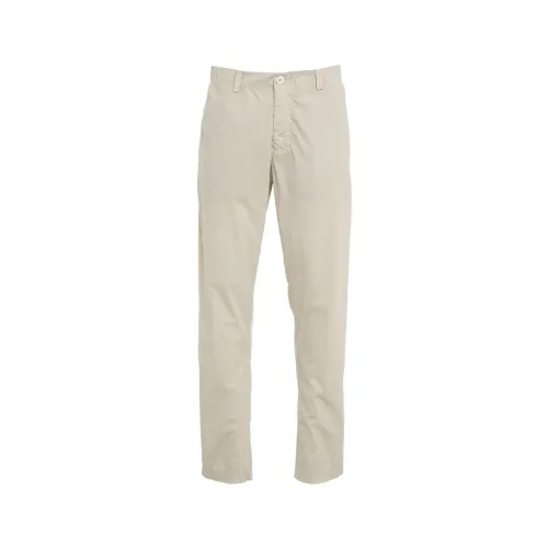 Transit , Beige Trousers for Men ,White male, Sizes: