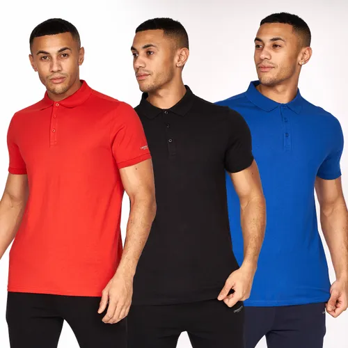Traymax Polo 3pk Black/Blue/Red - S / Black/Blue/Red