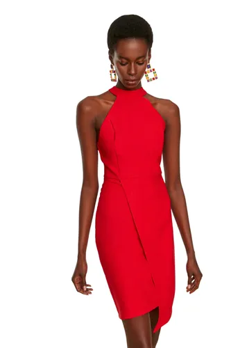 Trendyol Women Mini The wrap Regular fit Woven Dress Rot