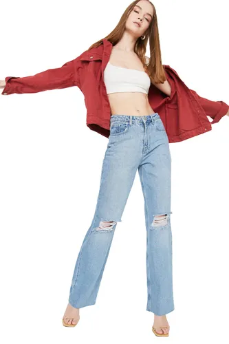 Trendyol Women Young High Waist Wide Leg Regular fit Jeans