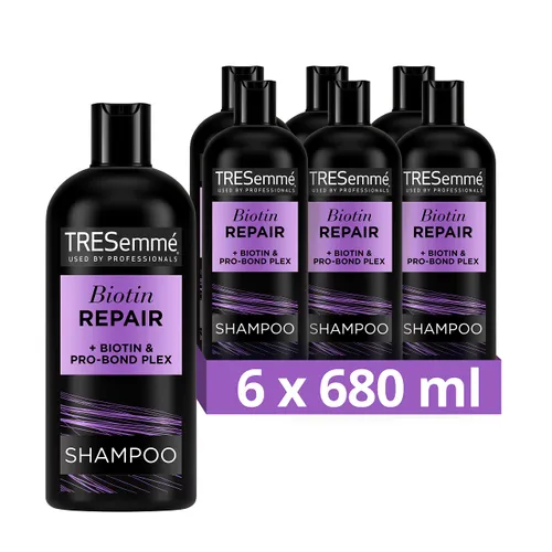 TRESemmé Biotin Repair Shampoo visibly repairs 7 types of