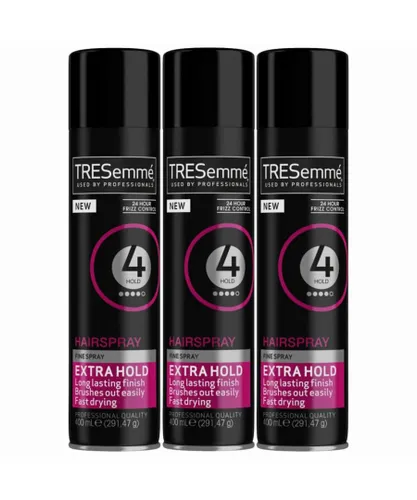 Tresemme Unisex 24 Hour Frizz Control Hair Spray, Extra Hold, Pack of 3, 400ml - NA - One Size