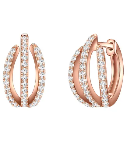 Tresor 1934 Womens Trilani Female Sterling Silver Earring - Rose Gold - One Size