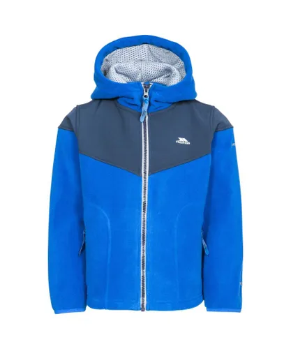 Trespass Boys Bieber Hooded Fleece Jacket (Blue)