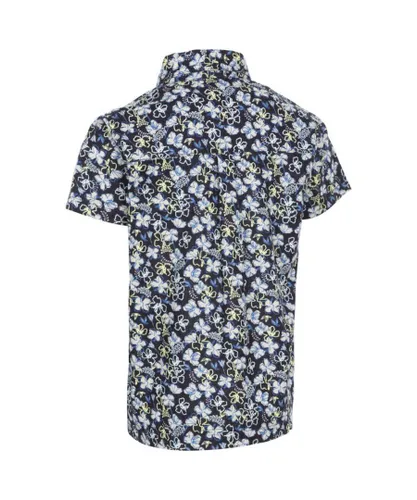 Trespass Boys Bizarr Casual Shirt (Navy Slub) - Multicolour Cotton