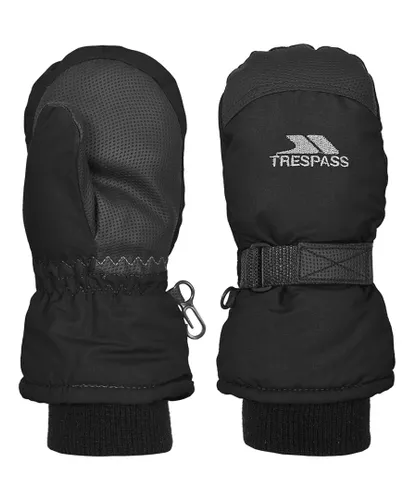 Trespass Boys Cowa II Lightly Padded Adjustable Winter Mitts - Black