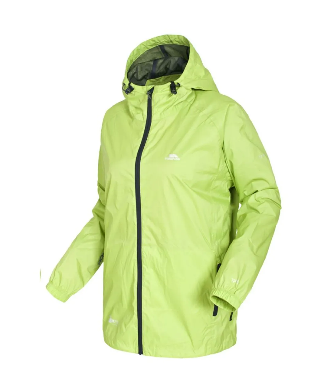 Trespass Boys Girls Qikpac Waterproof Breathable Packaway Jacket - Green