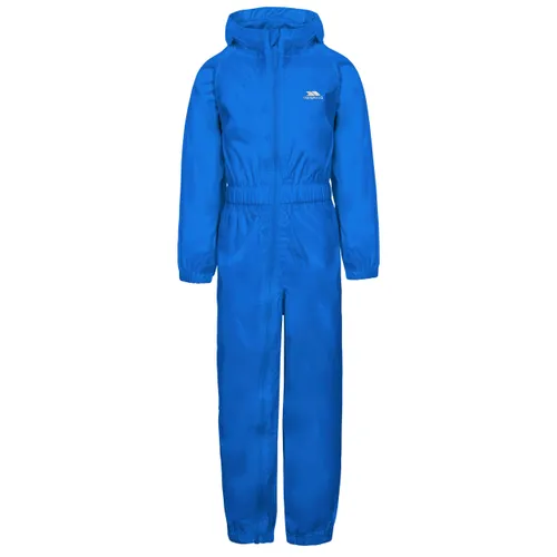 Trespass Button Waterproof Rain Suit with Hood - Blue