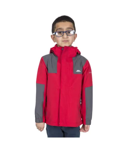 Trespass Childrens Boys Farpost Waterproof Jacket - Red