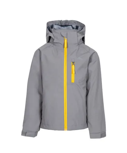 Trespass Childrens Boys Overwhelm Rain Jacket - Grey