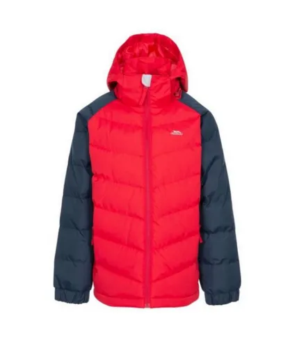 Trespass Childrens Boys Sidespin Waterproof Padded Jacket (Red/Black)