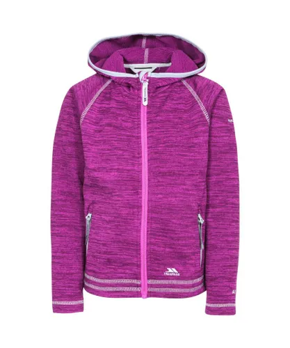 Trespass Childrens Girls Goodness Full Zip Hooded Fleece Jacket - Purple