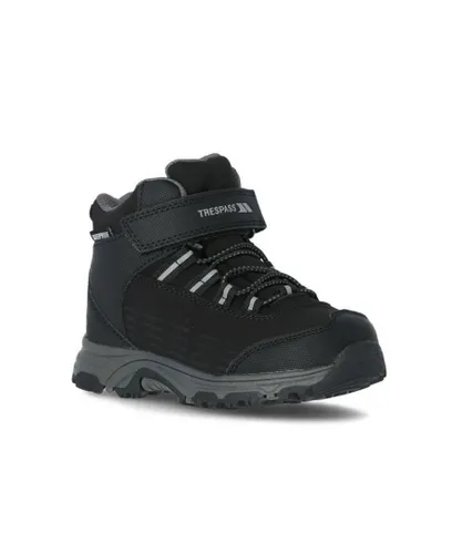 Trespass Childrens Unisex Childrens/Kids Harrelson Mid Cut Hiking Boots (Black)