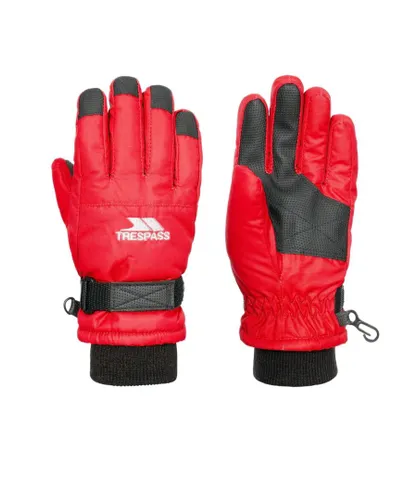 Trespass Childrens Unisex Childrens/Kids Ruri II Ski Gloves (Red) - Size 5-6Y
